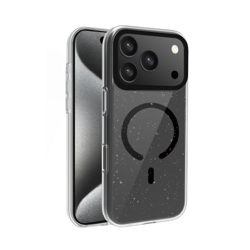 TPU+PC CLEAR GLITTER MAG CASE